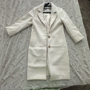 Abercrombie and Finch wool dad coat cream petite